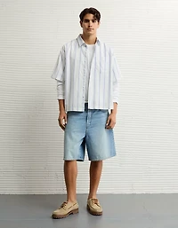 Chemise rayée en popeline bord de la piscine AE