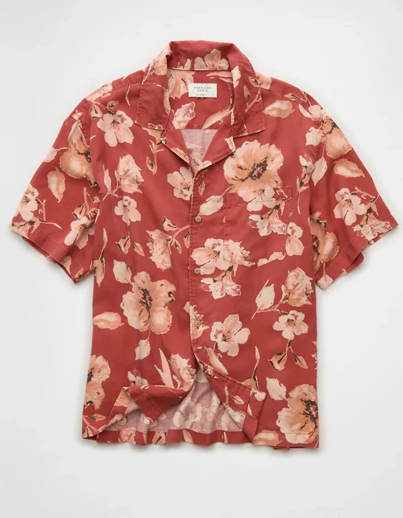 AE Relaxed Fit Short-Sleeve Camp Collar Shirt