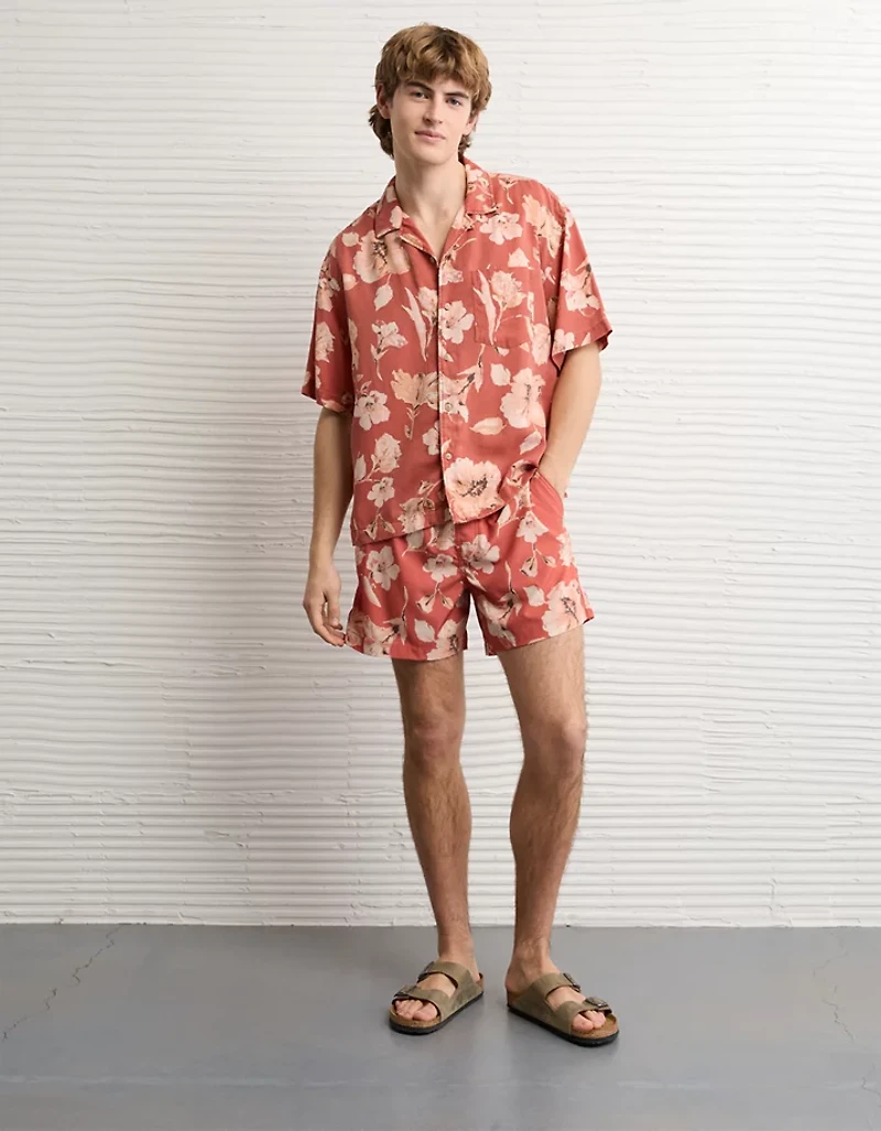 AE Relaxed Fit Short-Sleeve Camp Collar Shirt