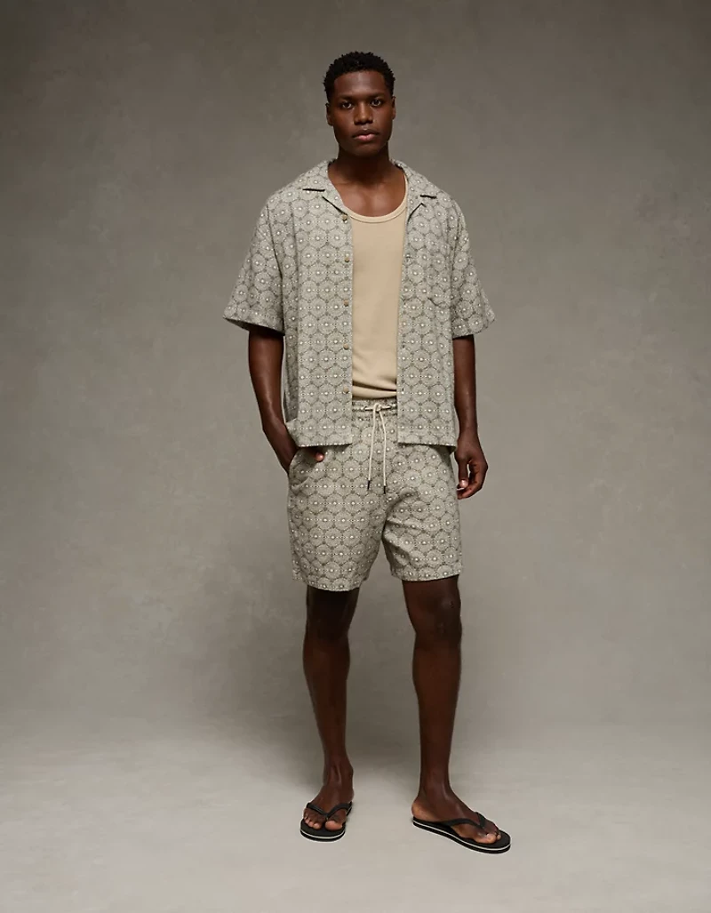 AE Relaxed Fit Short-Sleeve Camp Collar Shirt