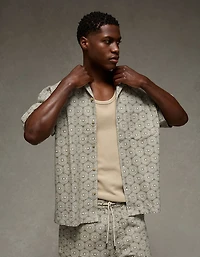 AE Relaxed Fit Short-Sleeve Camp Collar Shirt