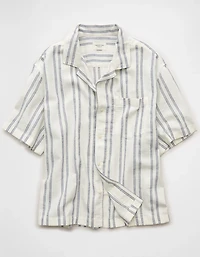 Chemise à manches courtes et col cubain coupe décontractée AE