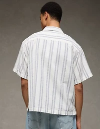 Chemise à manches courtes et col cubain coupe décontractée AE