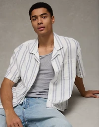 AE Relaxed Fit Short Sleeve Camp Collar Shirt