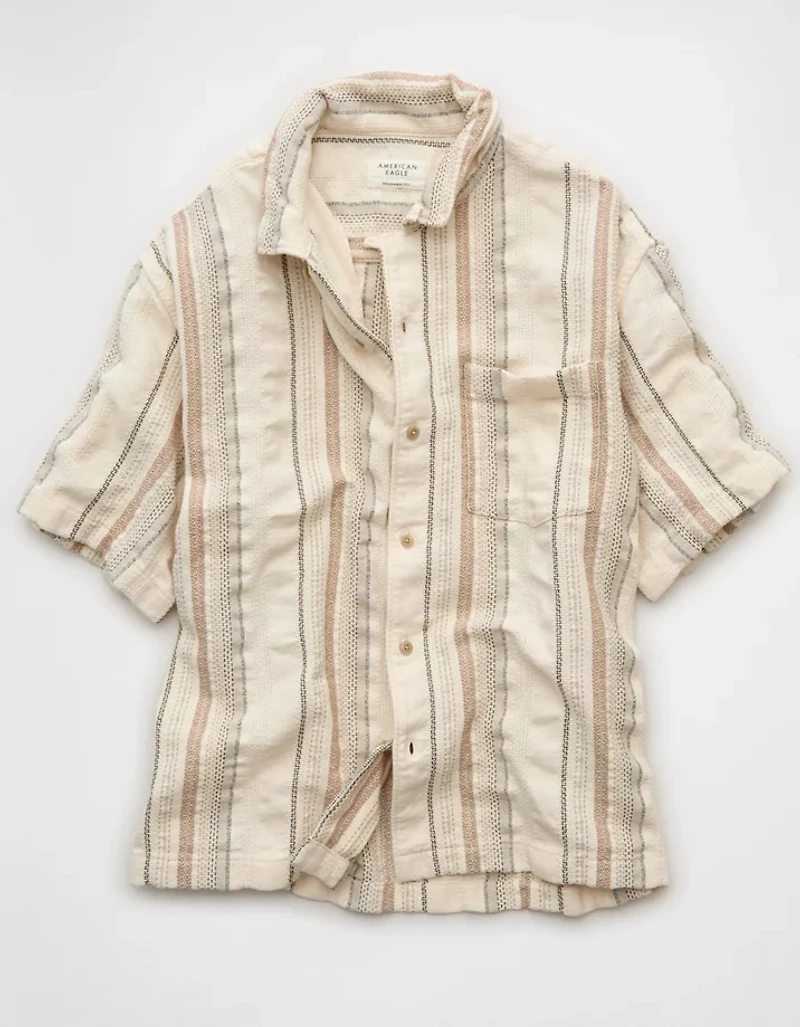 AE Relaxed Fit Short-Sleeve Camp Collar Shirt