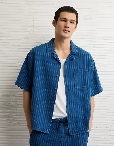 AE Relaxed Fit Short Sleeve Camp Collar Shirt