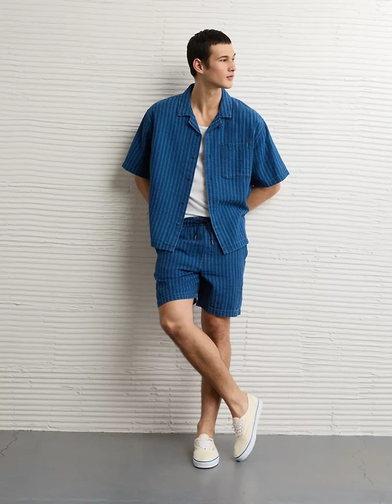 AE Relaxed Fit Short Sleeve Camp Collar Shirt