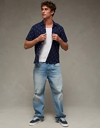 AE Short-Sleeve Button-Up Shirt