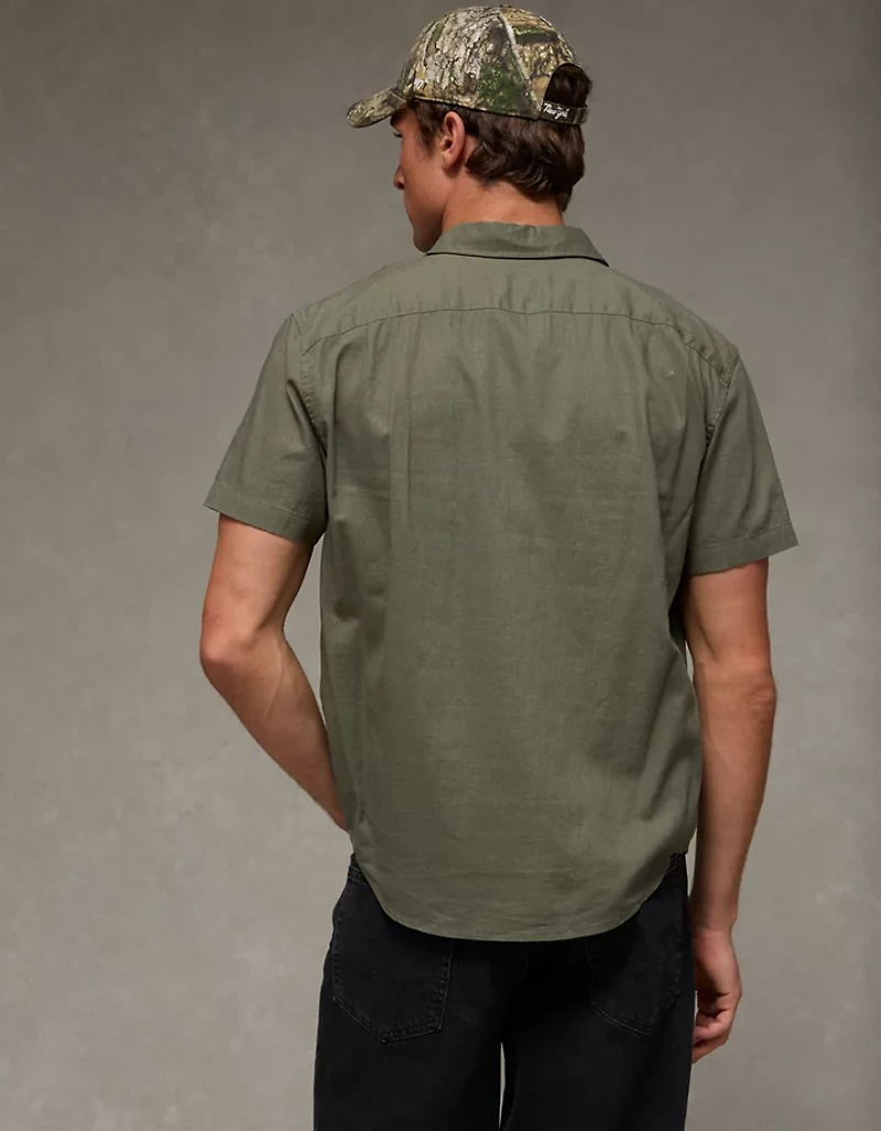 AE Short-Sleeve Button-Up Shirt