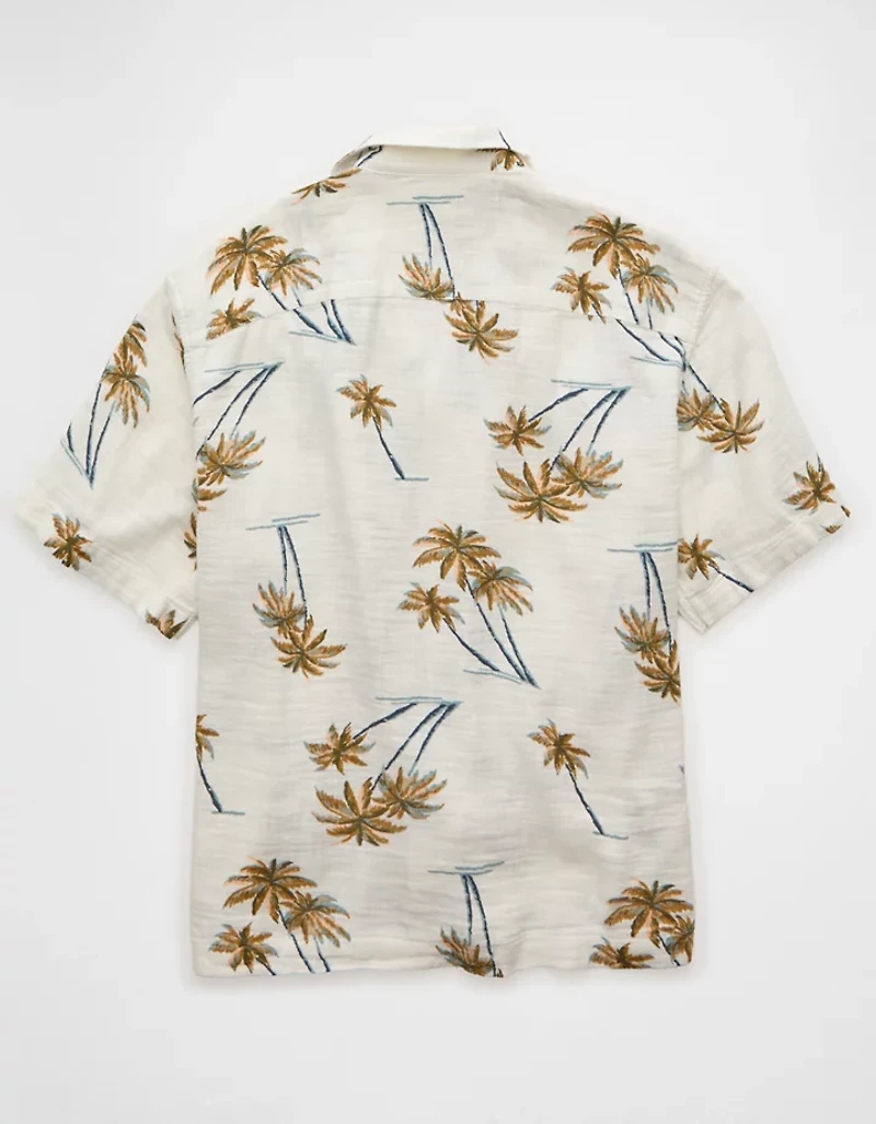 AE Relaxed Short-Sleeve Button-Up Shirt
