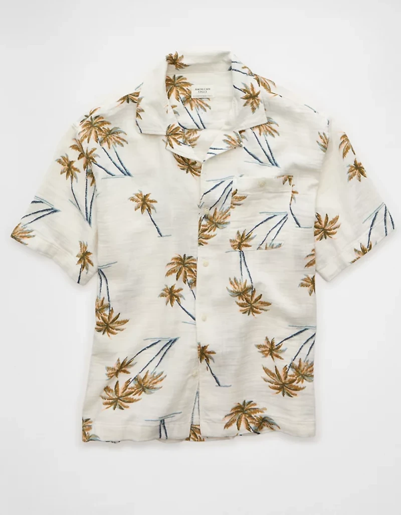 AE Relaxed Short-Sleeve Button-Up Shirt