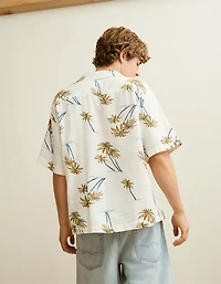 AE Relaxed Short-Sleeve Button-Up Shirt
