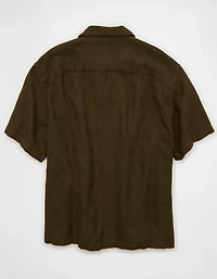 AE Relaxed Fit Camp Collar Button-Up Shirt