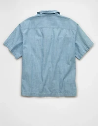 Chemise à manches courtes et col cubain coupe décontractée AE