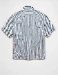AE Short-Sleeve Denim Button-Up Shirt