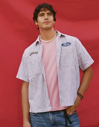 AE Relaxed Ford Denim Button-Up Shirt