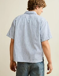 AE Relaxed Ford Denim Short-Sleeve Button-Up Shirt