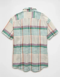 AE Standard Fit Linen-Blend Button-Up Shirt