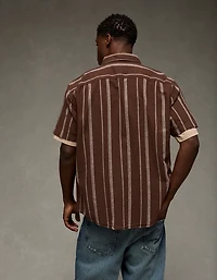 AE Standard Fit Linen-Blend Button-Up Shirt