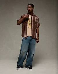 AE Standard Fit Linen-Blend Button-Up Shirt