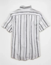 AE Standard Fit Linen-Blend Button-Up Shirt