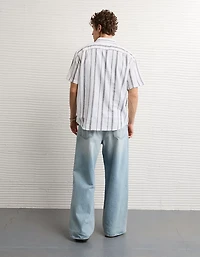 AE Standard Fit Linen-Blend Button-Up Shirt