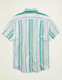 AE Standard Fit Linen-Blend Button-Up Shirt