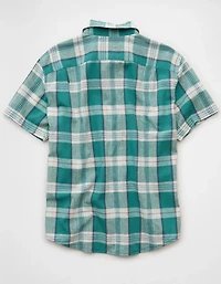 AE Standard Fit Linen-Blend Button-Up Shirt