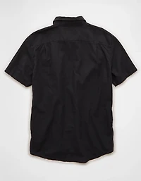 AE Standard Fit Linen-Blend Button-Up Shirt