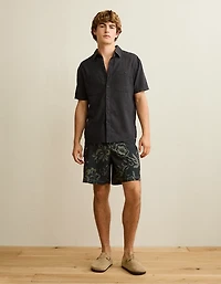 AE Standard Fit Linen-Blend Button-Up Shirt