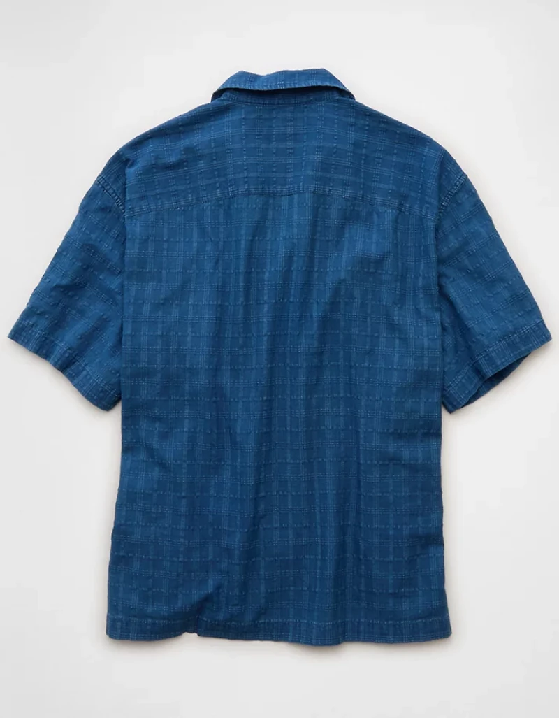 AE Relaxed Short-Sleeve Button-Up Shirt
