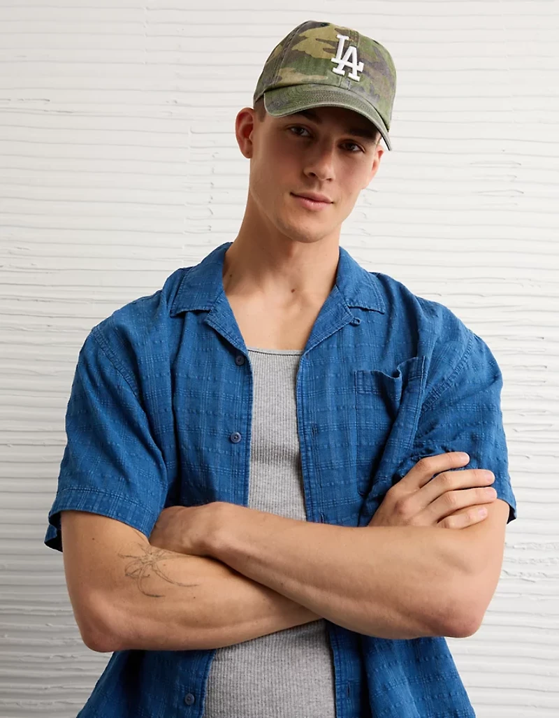 AE Relaxed Short-Sleeve Button-Up Shirt