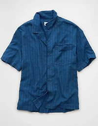 AE Relaxed Short-Sleeve Button-Up Shirt