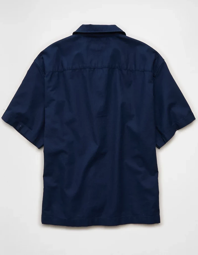 AE Relaxed Coors Light Camp Collar Button-Up Shirt