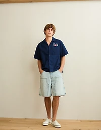 AE Relaxed Coors Light Camp Collar Button-Up Shirt
