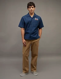 AE Relaxed Coors Light Camp Collar Button-Up Shirt