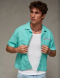 AE Pride Relaxed Fit Oxford Camp Collar Button-Up Shirt