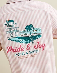 AE Pride Relaxed Fit Oxford Camp Collar Button-Up Shirt