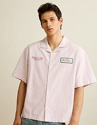 AE Pride Relaxed Fit Oxford Camp Collar Button-Up Shirt