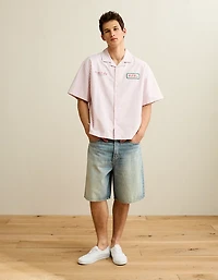 AE Pride Relaxed Fit Oxford Camp Collar Button-Up Shirt