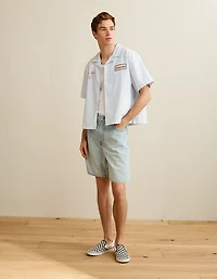 AE Pride Relaxed Fit Oxford Camp Collar Button-Up Shirt