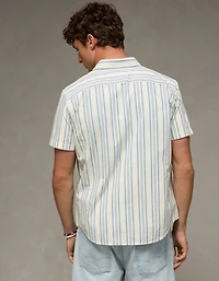 Chemise boutonnée de coupe ajustée en popeline AE