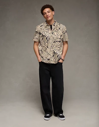 AE Standard Fit Poplin Button-Up Shirt