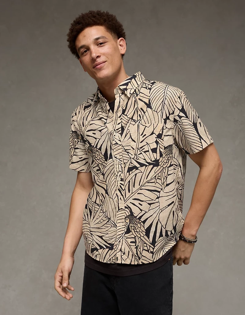 AE Standard Fit Poplin Button-Up Shirt