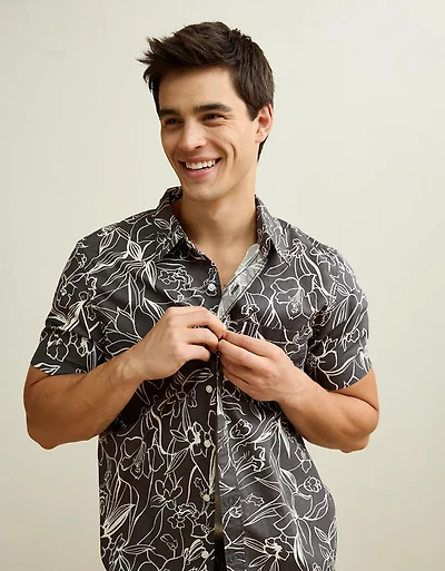 AE Slim Fit Poplin Button-Up Shirt