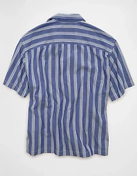 AE Relaxed Camp Collar Button-Up Shirt