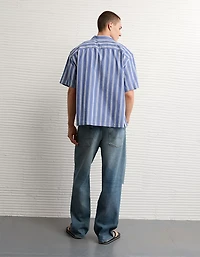 AE Relaxed Camp Collar Button-Up Shirt