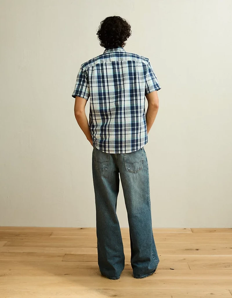 AE Standard Fit Short-Sleeve Button-Up Shirt