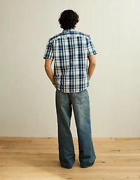 AE Standard Fit Short-Sleeve Button-Up Shirt