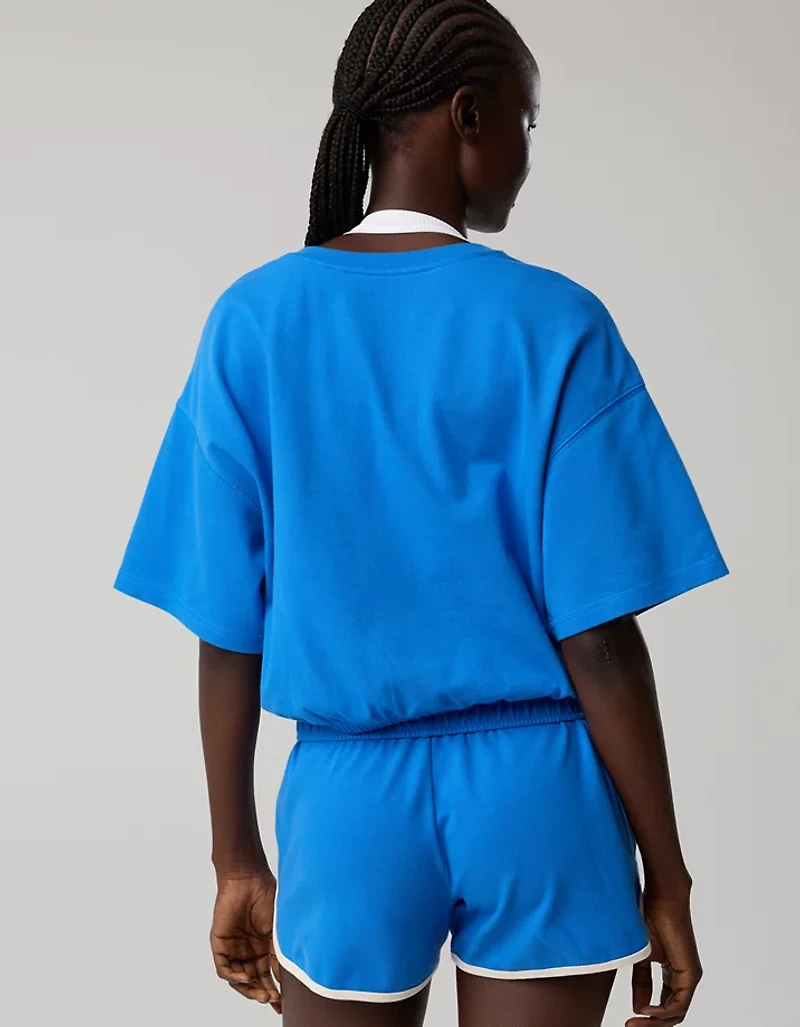 OFFLINE By Aerie Pique Henley Short Sleeve T-Shirt